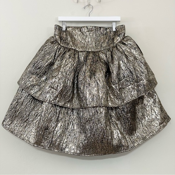 Amylynn Sara Strapless Brocade Ruffle Mini Dress - Picture 6 of 16